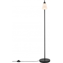 Lampa podłogowa do salonu | Lampa podłogowa szklana Molli czarna/opal Nordlux