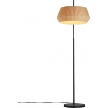 Lampa podłogowa do salonu | Lampa podłogowa łukowa z abażurem Dicte beżowa Nordlux
