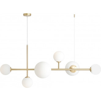 Dione 130 white&brass glass balls pendant lamp Aldex