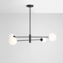 Lampa sufitowa szklane kule Homme Black IV biało-czarna Aldex