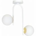 Ragnar II white&gold glass balls semi flush ceiling light Emibig