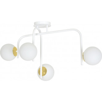 Ragnar 91 white&gold glass balls semi flush ceiling light Emibig