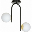 Ragnar II white&black glass balls semi flush ceiling light Emibig