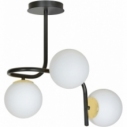 Ragnar III white&black glass balls semi flush ceiling light Emibig