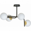 Ragnar 72 white&black glass balls semi flush ceiling light Emibig