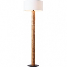 Lampa podłogowa do salonu | Lampa podłogowa drewniana Jimena sosna/biały Brilliant