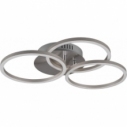 Modern ceiling light with remote control and dimmer Circle LED nickel Reality