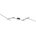 Arvin LED black modern semi flush ceiling light Trio