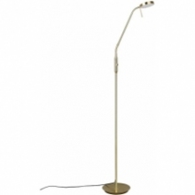 Lampa podłogowa do salonu | Lampa podłogowa ze ściemniaczem Monza LED złota Trio