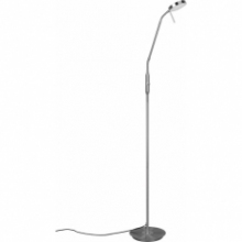 Lampa podłogowa do salonu | Lampa podłogowa ze ściemniaczem Monza LED nikiel Trio