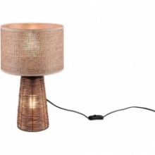 Lampy rustykalne | Lampa stołowa rustykalna Straw brązowa Reality na parapet
