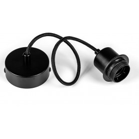Loft Metal Ring black "bulb" pendant lamp Kolorowe Kable