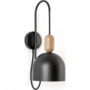 Ovoi black scandinavian pendant wall lamp Kolorowe Kable