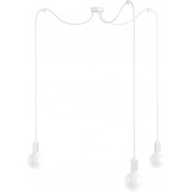 Loft Multi metal line III white&elderberry "spider" pendant lamp Kolorowe Kable