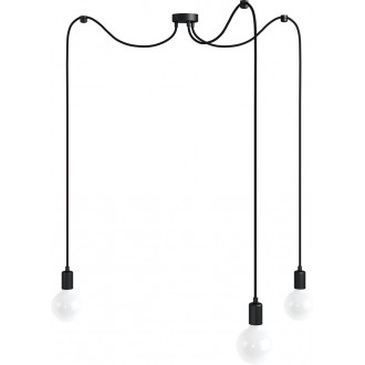 Loft Multi metal line III black&black tulip "spider" pendant lamp Kolorowe Kable