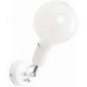 Loft Metal Compact white "bulb" adjustable wall lamp Kolorowe Kable