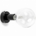 Kinkiet żarówka Loft Metal Compact czarny Kolorowe kable