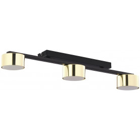 Dallas LED black&gold glamour ceiling lamp with 3 lights TK Lighting