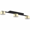 Dallas LED black&gold glamour ceiling lamp with 3 lights TK Lighting