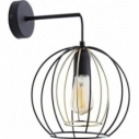 Kinkiet druciany wiszący Jaula czarno-złoty TK Lighting