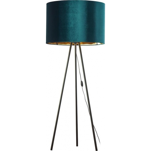 Lampa podłogowa do salonu | Lampa podłogowa welurowa Tercino 50 zielona TK Lighting