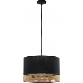 Lampa wisząca rattanowa boho Paglia 38 czarna TK Lighting