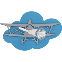 Samolot - Kinkiet dziecięcy Plane I Niebieski Nowodvorski dla chłopca do pokoju dziecięcego.