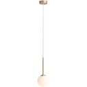 Bosso Mini 14 white&brass glass ball pendant lamp Aldex