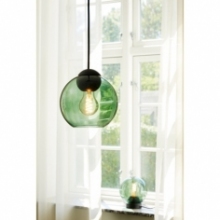 Lampa wisząca szklana kula Bubbles 18 zielona HaloDesign | Lampy wiszące do salonu, kuchni i sypialni
