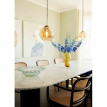 Lampa wisząca szklana kula Bubbles 24 burszytnowa HaloDesign | Lampy wiszące do salonu, kuchni i sypialni