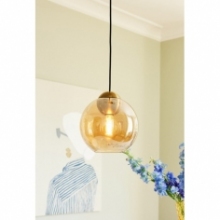 Lampa wisząca szklana kula Bubbles 24 burszytnowa HaloDesign | Lampy wiszące do salonu, kuchni i sypialni