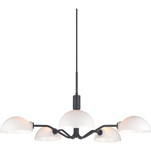 Lampa wisząca szklana retro Kjbenhavn 70cm czarna HaloDesign | Lampy wiszące do salonu, kuchni i sypialni