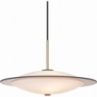 Lampa wisząca szklana Orbit 40cm opal/antyczny mosiądz HaloDesign | Lampy wiszące do salonu, kuchni i sypialni