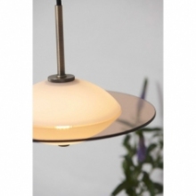 Lampa wisząca szklana Orbit 24cm opal/antyczny mosiądz HaloDesign | Lampy wiszące do salonu, kuchni i sypialni