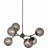 Lampa wisząca szklane kule Atom Large VI czarny/szkło dymione HaloDesign | Lampy wiszące do salonu, kuchni i sypialni