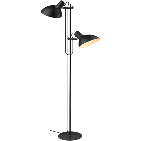 Lampa podłogowa 2 punktowa Metropole czarna HaloDesign | Lampa podłogowa do salonu