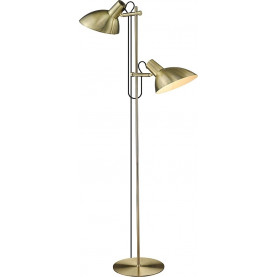 Lampa podłogowa 2 punktowa Metropole mosiężna HaloDesign | Lampa podłogowa do salonu