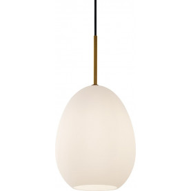 Lampa wisząca szklana Bod 20cm biała HaloDesign | Lampy wiszące do salonu, kuchni i sypialni