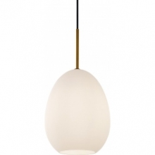 Lampa wisząca szklana Bod 20cm biała HaloDesign | Lampy wiszące do salonu, kuchni i sypialni