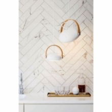 Lampa wisząca skandynawska D.C 26cm biała HaloDesign | Lampy wiszące do salonu, kuchni i sypialni