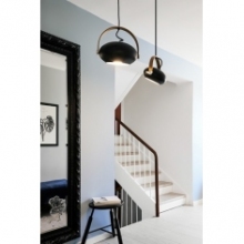 Lampa wisząca skandynawska D.C 18cm czarna HaloDesign | Lampy wiszące do salonu, kuchni i sypialni