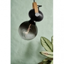 Lampa wisząca żarówka na kalbu D.C czarna HaloDesign | Lampy wiszące do salonu, kuchni i sypialni