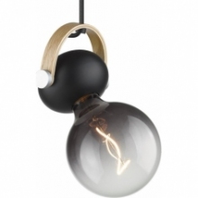Lampa wisząca żarówka na kalbu D.C czarna HaloDesign | Lampy wiszące do salonu, kuchni i sypialni