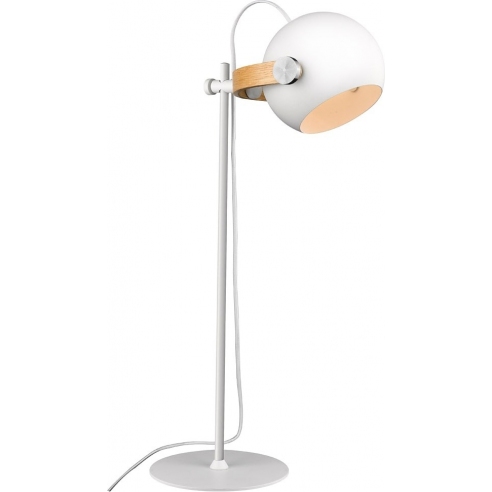 Lampa biurkowa skandynawska D.C biała HaloDesign | Lampa na biurko do pracy i czytania