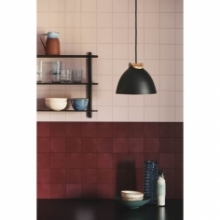 Lampa wisząca skandynawska z drewnem Arhus 24cm czarna HaloDesign | Lampy wiszące do salonu, kuchni i sypialni