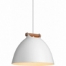 Lampa wisząca skandynawska z drewnem Arhus 24cm biała HaloDesign | Lampy wiszące do salonu, kuchni i sypialni