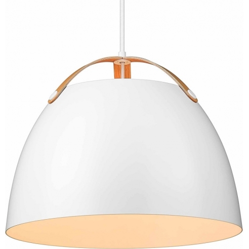 Lampa wisząca skandynawska Oslo 40cm biała HaloDesign | Lampy wiszące do salonu, kuchni i sypialni
