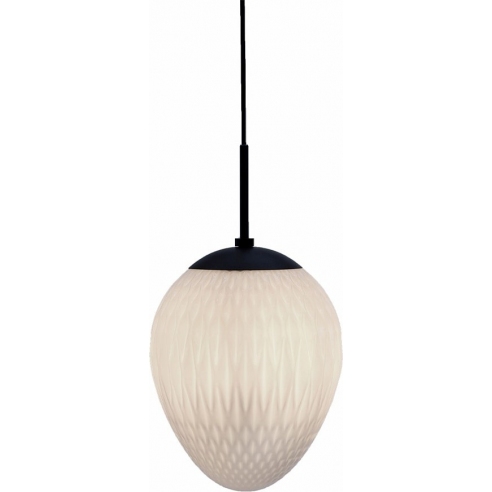 Lampa wisząca szklana Woods 25cm biała HaloDesign | Lampy wiszące do salonu, kuchni i sypialni