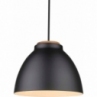 Lampa wisząca z drewnem Niva 24cm czarna HaloDesign | Lampy wiszące do salonu, kuchni i sypialni