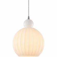 Lampa wisząca szklana dekoracyjna Ball Ball 25cm biała HaloDesign | Lampy wiszące do salonu, kuchni i sypialni